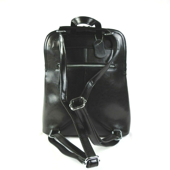 Heshe Leather Backpack Casual Daypack - Picture 2 of 8